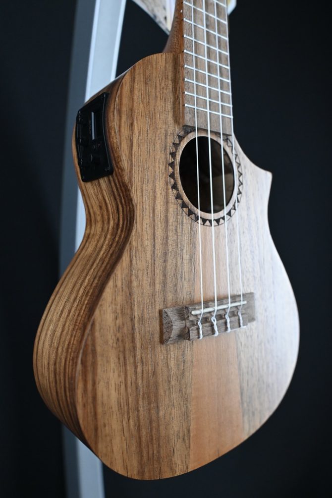 Kala KA-TK-C-CE Teak Tri-Top Concert Ukulele #2501