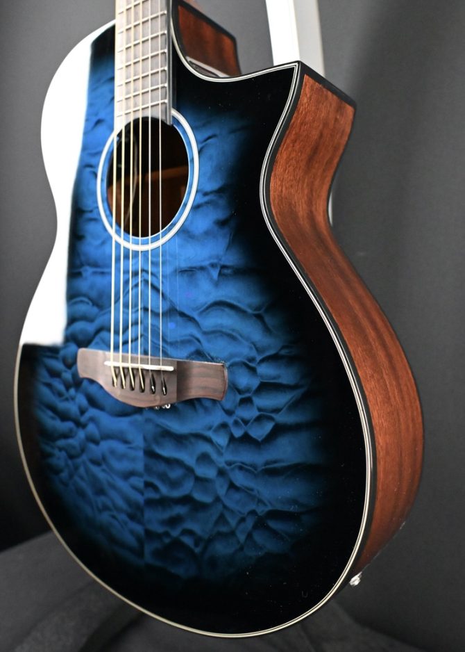 Ibanez AEWC16QA-TLH Transparent Blue Sunburst #756