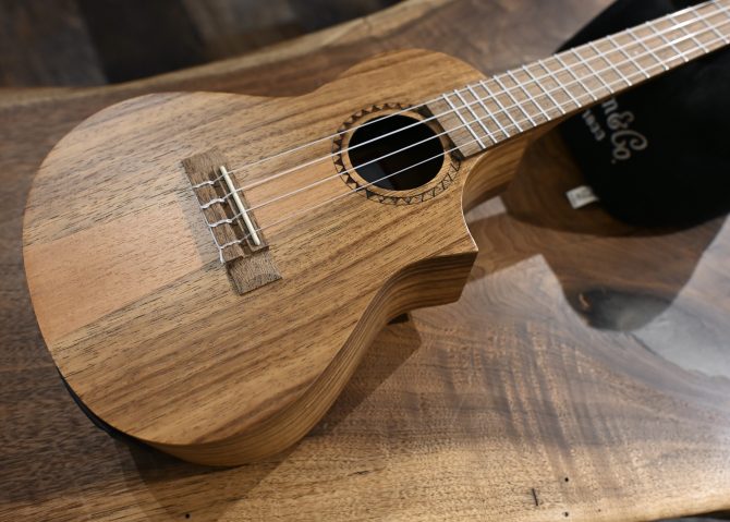 Kala KA-TK-C-CE Teak Tri-Top Concert Ukulele #2501