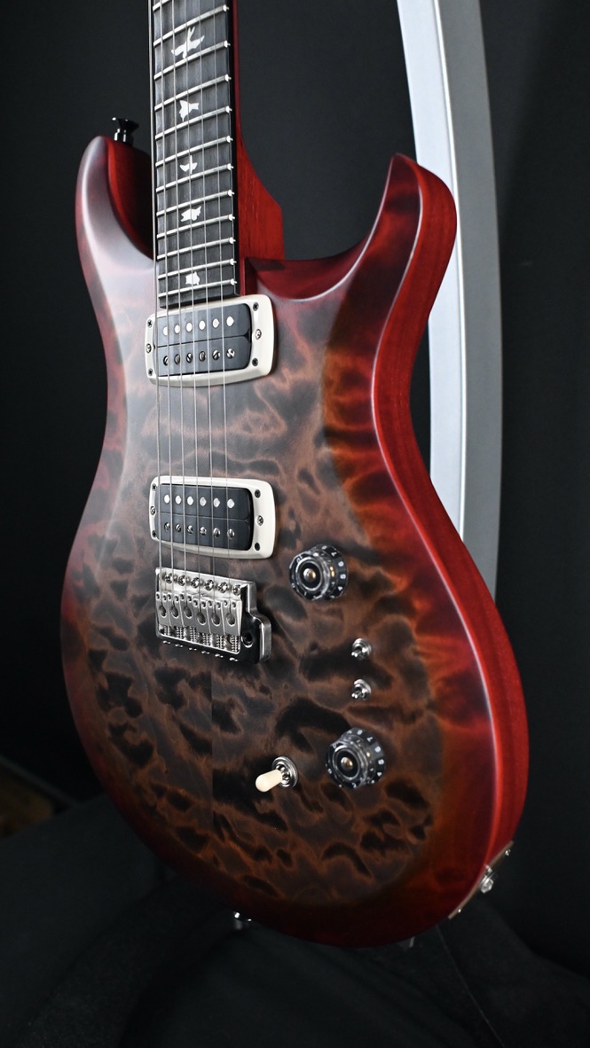 PRS S2 Custom 24-08 Satin Quilt Faded Gray Black Cherry Burst 2024