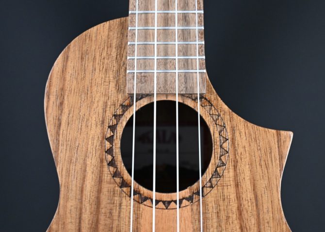 Kala KA-TK-C-CE Teak Tri-Top Concert Ukulele #2501