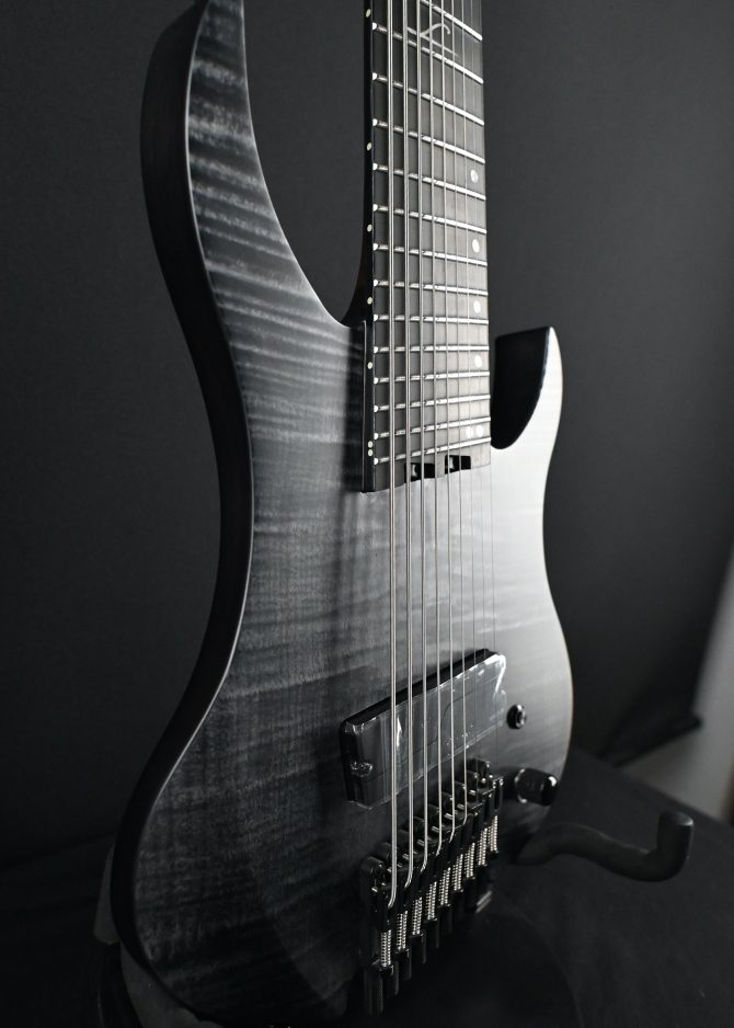Legator G9F-BK Satin Flame Maple Black 9-string Multi-Scale #160
