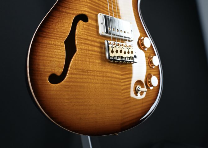 PRS DGT Semi-Hollow w/ Birds 10-Top McCarty Tobacco Sunburst #495