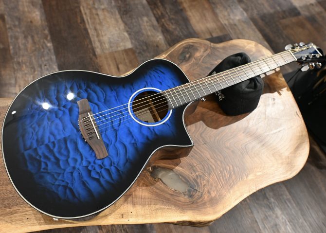 Ibanez AEWC16QA-TLH Transparent Blue Sunburst #756