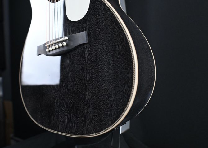 PRS SE P20E Parlor Acoustic Guitar Black Dog Hair #835