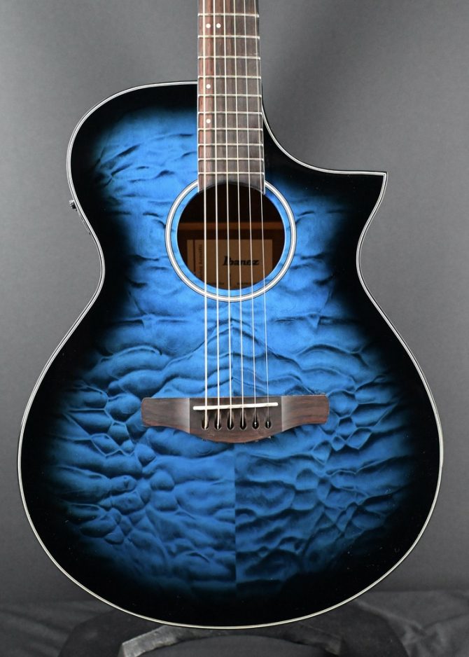 Ibanez AEWC16QA-TLH Transparent Blue Sunburst #756
