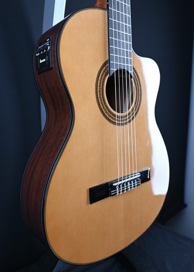 Ibanez GA6CE-AM Amber High Gloss Classical Guitar #859
