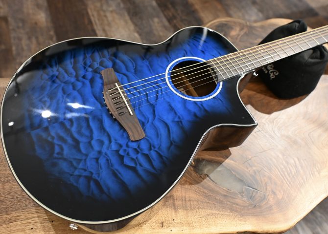 Ibanez AEWC16QA-TLH Transparent Blue Sunburst #756