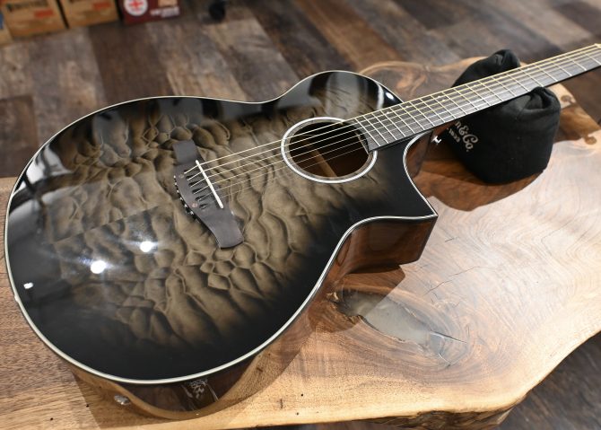 Ibanez AEWC16QA-TKH Transparent Black Sunburst #770