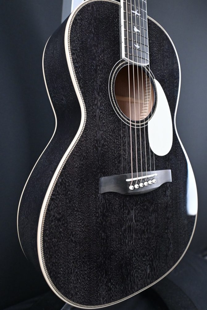 PRS SE P20E Parlor Acoustic Guitar Black Dog Hair #835