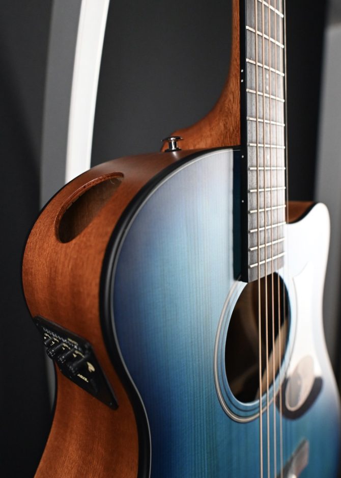 Ibanez AAM50CE-SBO Advanced Acoustic Sapphire Blue Burst #974