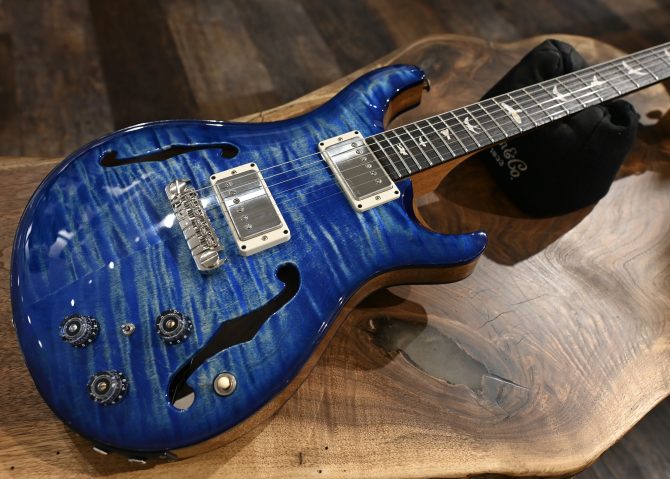 PRS Hollowbody II Piezo Faded Blue Jean w/ Blue Burst #162