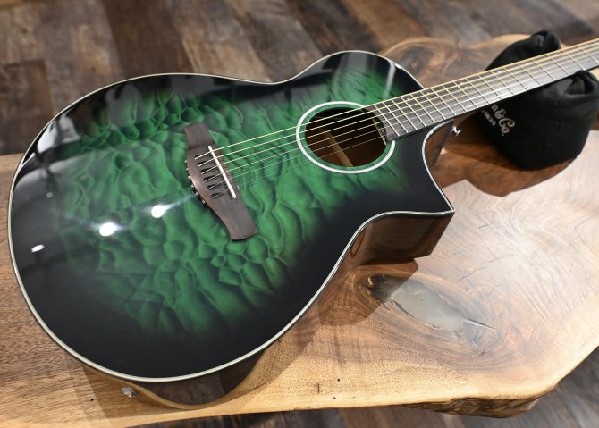 Ibanez AEWC16QA-TEH Transparent Emerald Burst #803