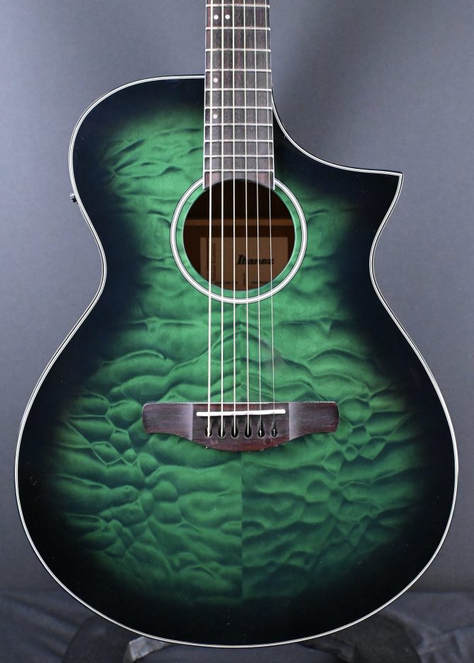Ibanez AEWC16QA-TEH Transparent Emerald Burst #803
