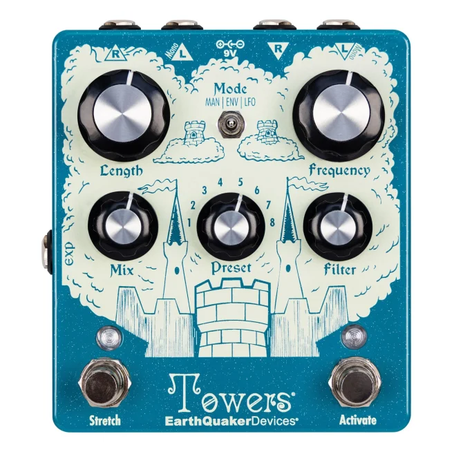 EarthQuaker Devices Towers Stereo Reverberant Filter Pedal