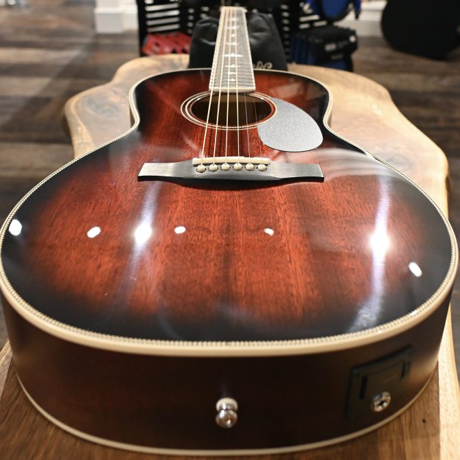 PRS SE P20E Parlor Acoustic Guitar Fire Red Burst #328