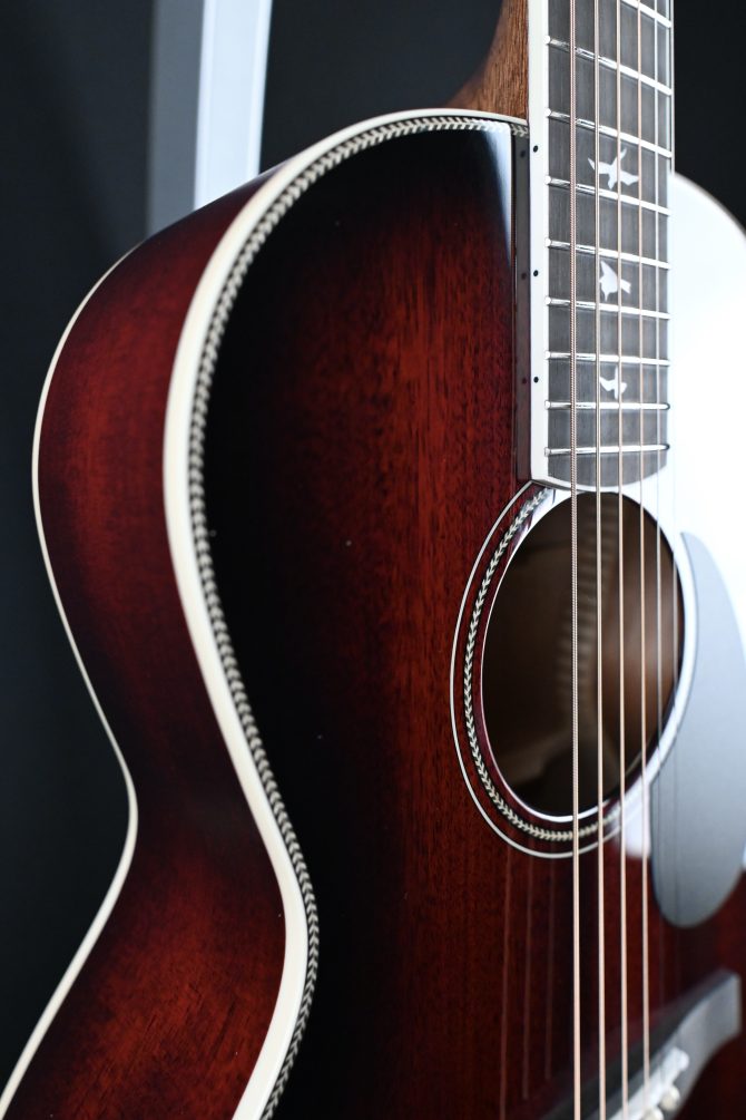 PRS SE P20E Parlor Acoustic Guitar Fire Red Burst #328