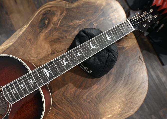 PRS SE P20E Parlor Acoustic Guitar Fire Red Burst #328