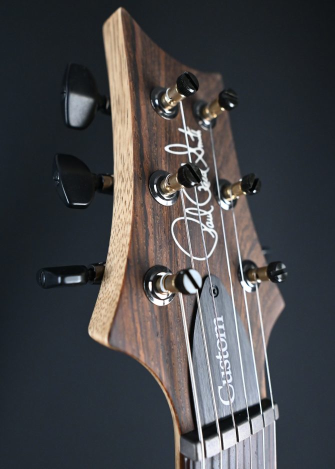 PRS Wood Library Custom 24 Piezo 10-Top Fire Red Gray Black Fade w/ Fire Red Binding #160