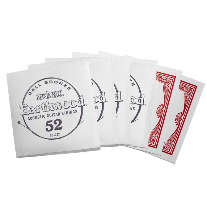 Ernie Ball Light Earthwood Bell Bronze Acoustic Guitar Strings 11-52