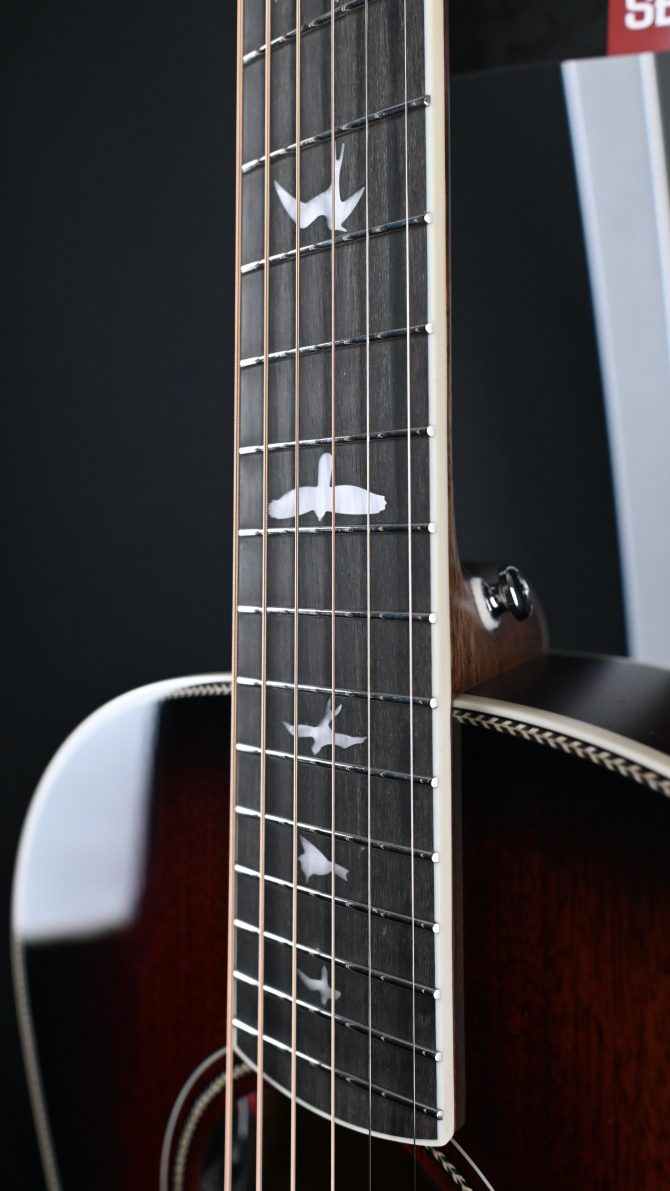 PRS SE P20E Parlor Acoustic Guitar Fire Red Burst #328