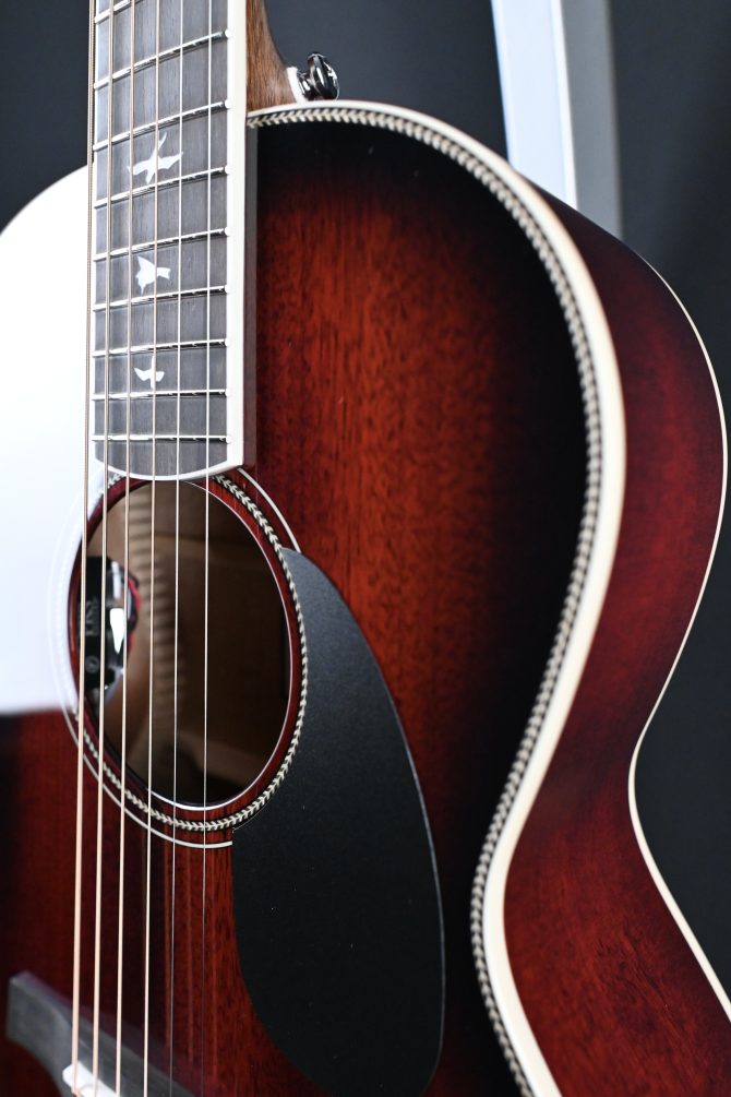 PRS SE P20E Parlor Acoustic Guitar Fire Red Burst #328