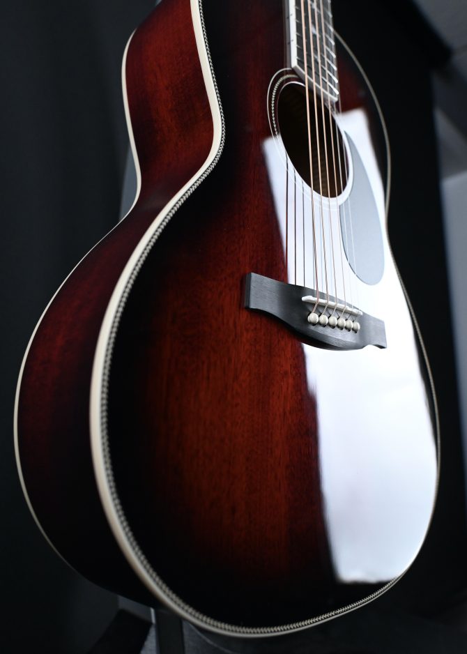 PRS SE P20E Parlor Acoustic Guitar Fire Red Burst #328