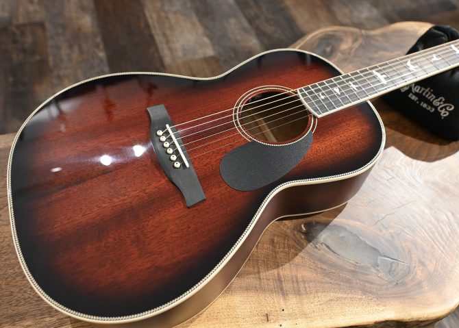 PRS SE P20E Parlor Acoustic Guitar Fire Red Burst #328