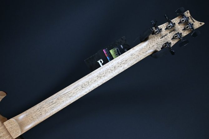 PRS Wood Library Custom 24 Piezo 10-Top Fire Red Gray Black Fade w/ Fire Red Binding #160