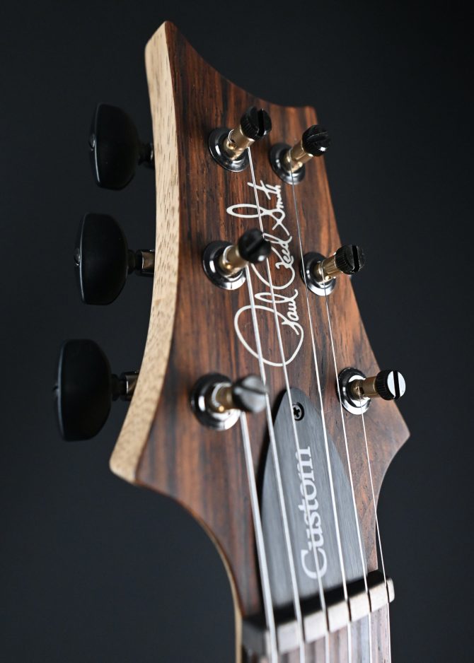 PRS Wood Library Custom 24 Piezo 10-Top Gray Black Fade w/ Cobalt Microburst #068