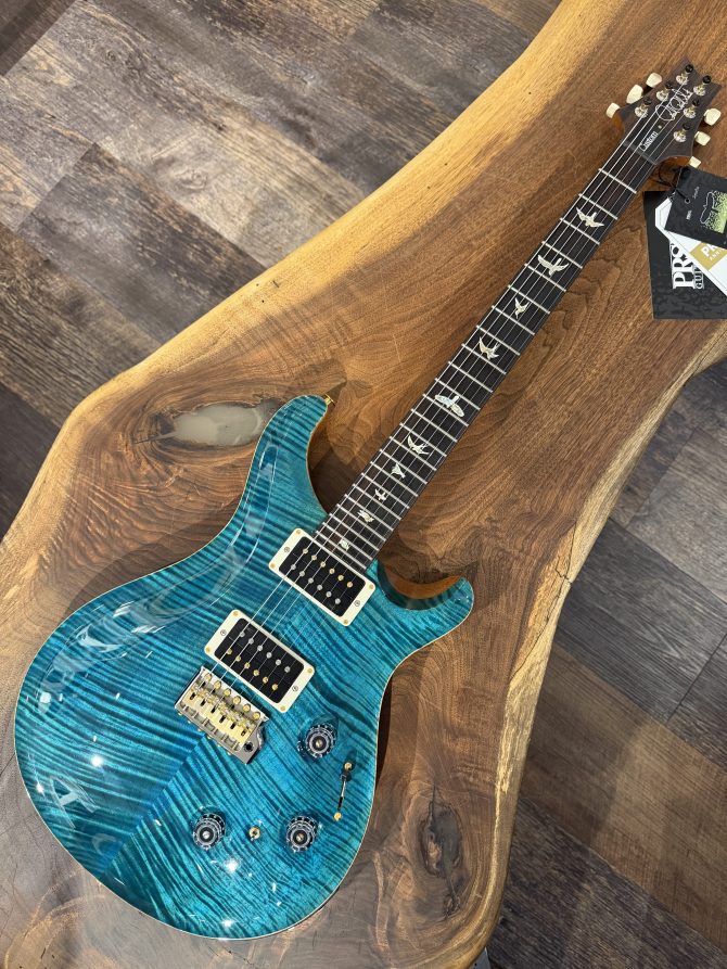 Pre-Owned PRS Custom 24 Piezo 10-Top Carroll Blue #093