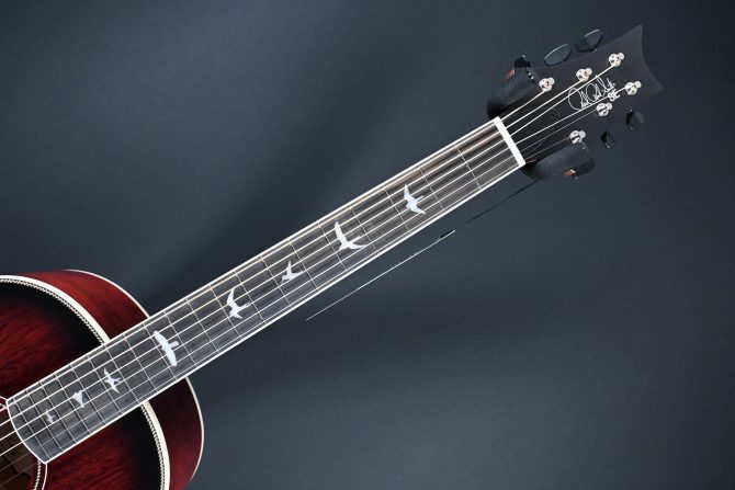 PRS SE P20E Parlor Acoustic Guitar Fire Red Burst #079