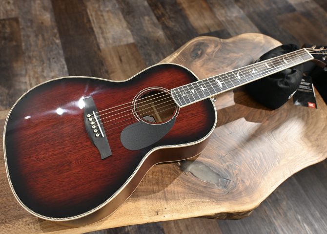 PRS SE P20E Parlor Acoustic Guitar Fire Red Burst #079