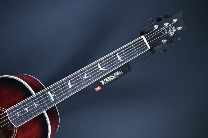 PRS SE P20E Parlor Acoustic Guitar Fire Red Burst #107