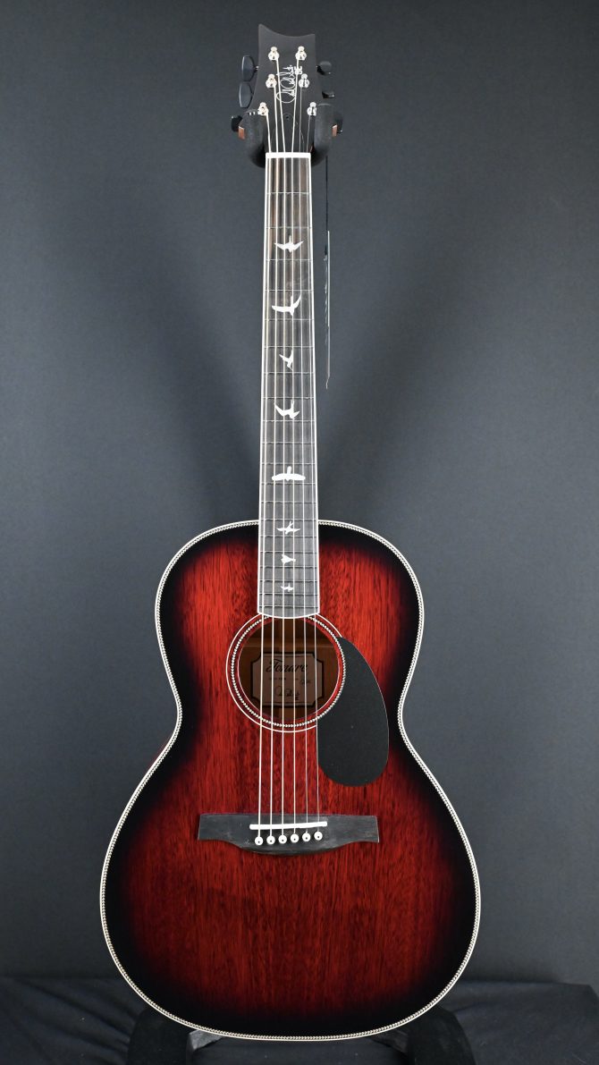 PRS SE P20E Parlor Acoustic Guitar Fire Red Burst #079