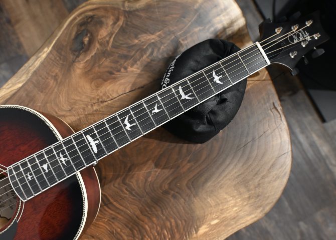 PRS SE P20E Parlor Acoustic Guitar Fire Red Burst #107