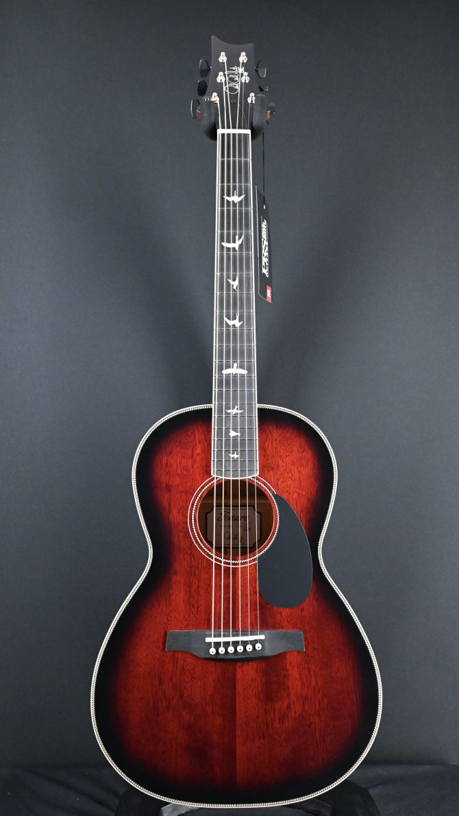 PRS SE P20E Parlor Acoustic Guitar Fire Red Burst #107