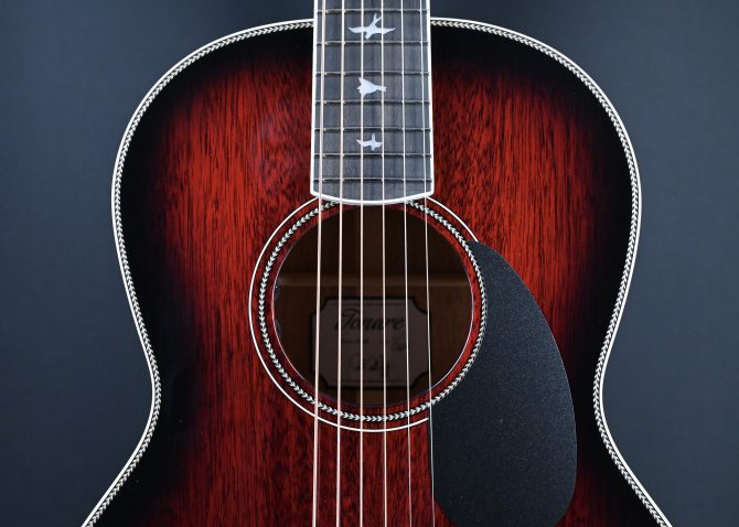 PRS SE P20E Parlor Acoustic Guitar Fire Red Burst #079