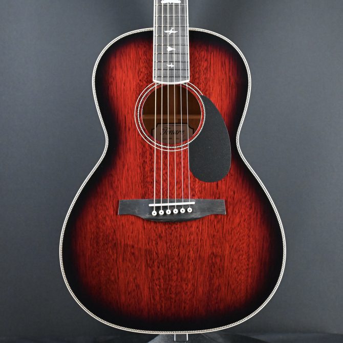 PRS SE P20E Parlor Acoustic Guitar Fire Red Burst #079