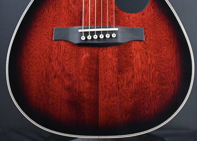 PRS SE P20E Parlor Acoustic Guitar Fire Red Burst #107