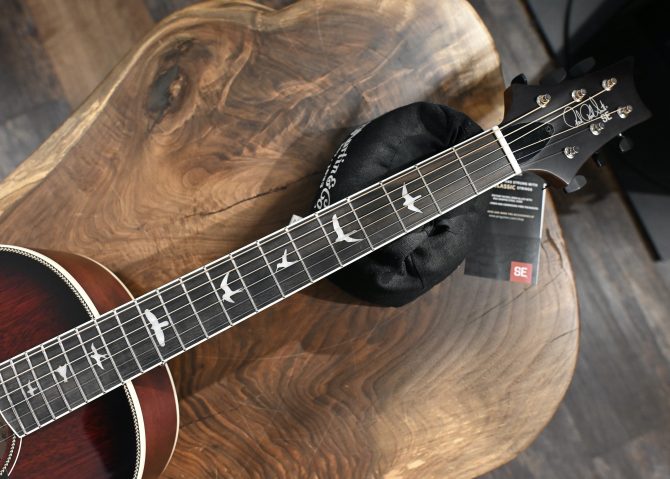 PRS SE P20E Parlor Acoustic Guitar Fire Red Burst #079
