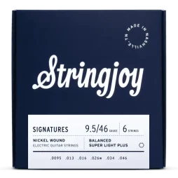 Stringjoy 9.5-46 Balanced Super Light Plus Gauge Signatures - Nickel Wound Electric Guitar Strings