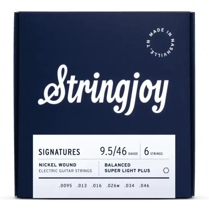 Stringjoy 9.5-46 Balanced Super Light Plus Gauge Signatures - Nickel Wound Electric Guitar Strings