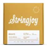 Stringjoy 12-54 Light Gauge Brights – 80/20 Bronze Acoustic Guitar Strings
