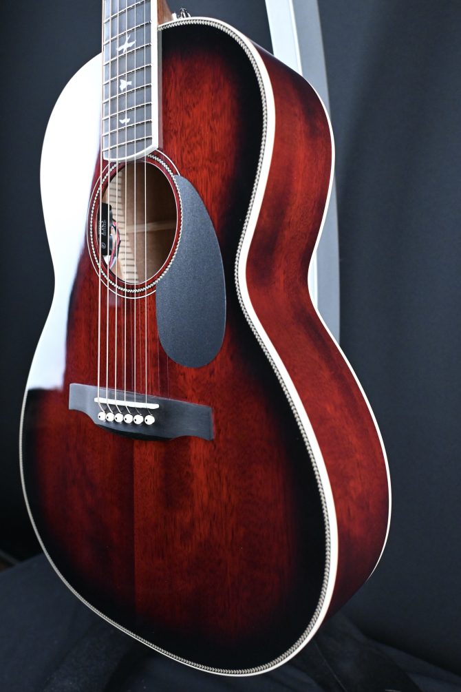 PRS SE P20E Parlor Acoustic Guitar Fire Red Burst #107