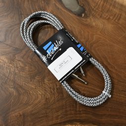 CBI Cables Prism Series Cloth Instrument Cable 10-ft PN-525-10 White/Black