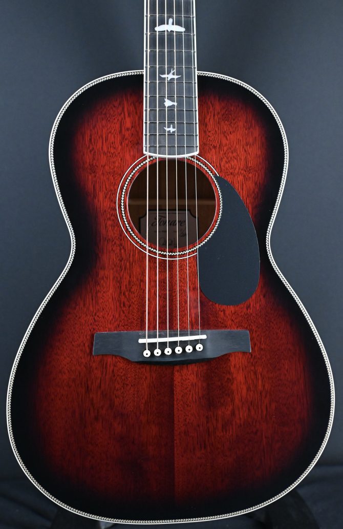 PRS SE P20E Parlor Acoustic Guitar Fire Red Burst #107