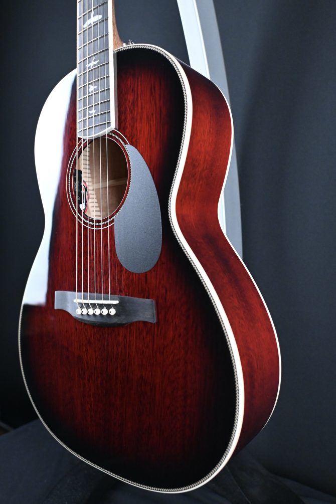 PRS SE P20E Parlor Acoustic Guitar Fire Red Burst #079