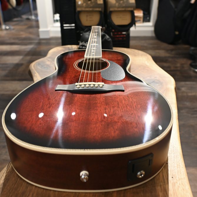 PRS SE P20E Parlor Acoustic Guitar Fire Red Burst #107