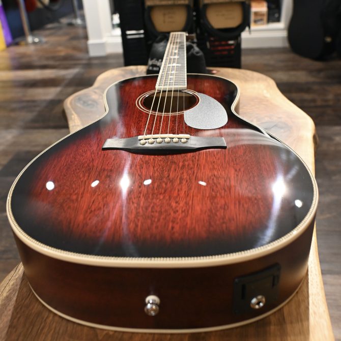 PRS SE P20E Parlor Acoustic Guitar Fire Red Burst #079